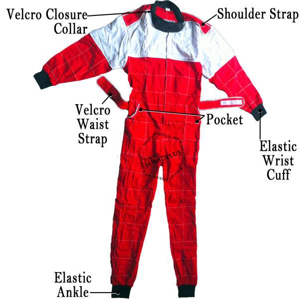 A4117m001 Jawadis White Red Go Karting Suit A