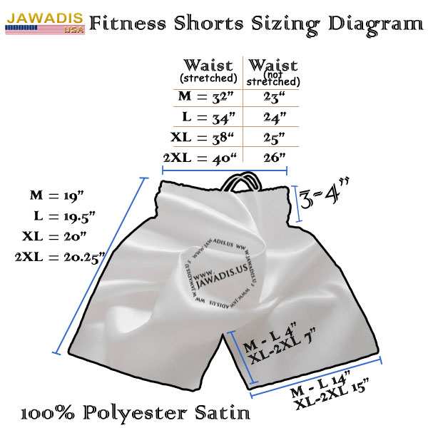 Size Boxing Shorts Trunks Sizing Diagram Jawadis
